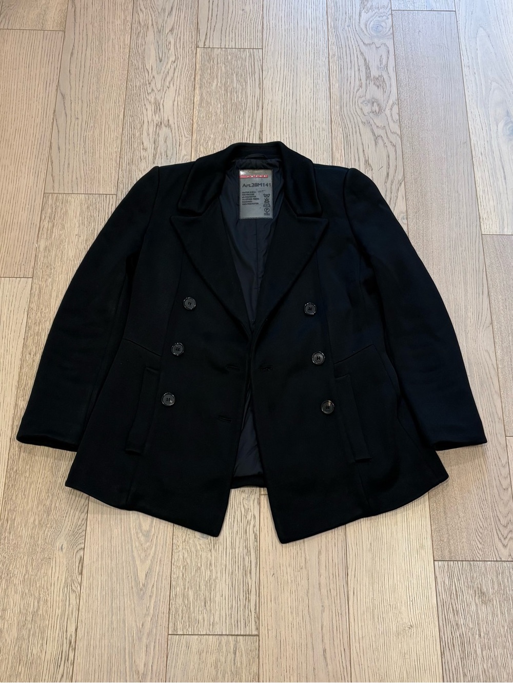 Prada 2009 Black Double-Breasted Blazer IT 44 Made in Italy